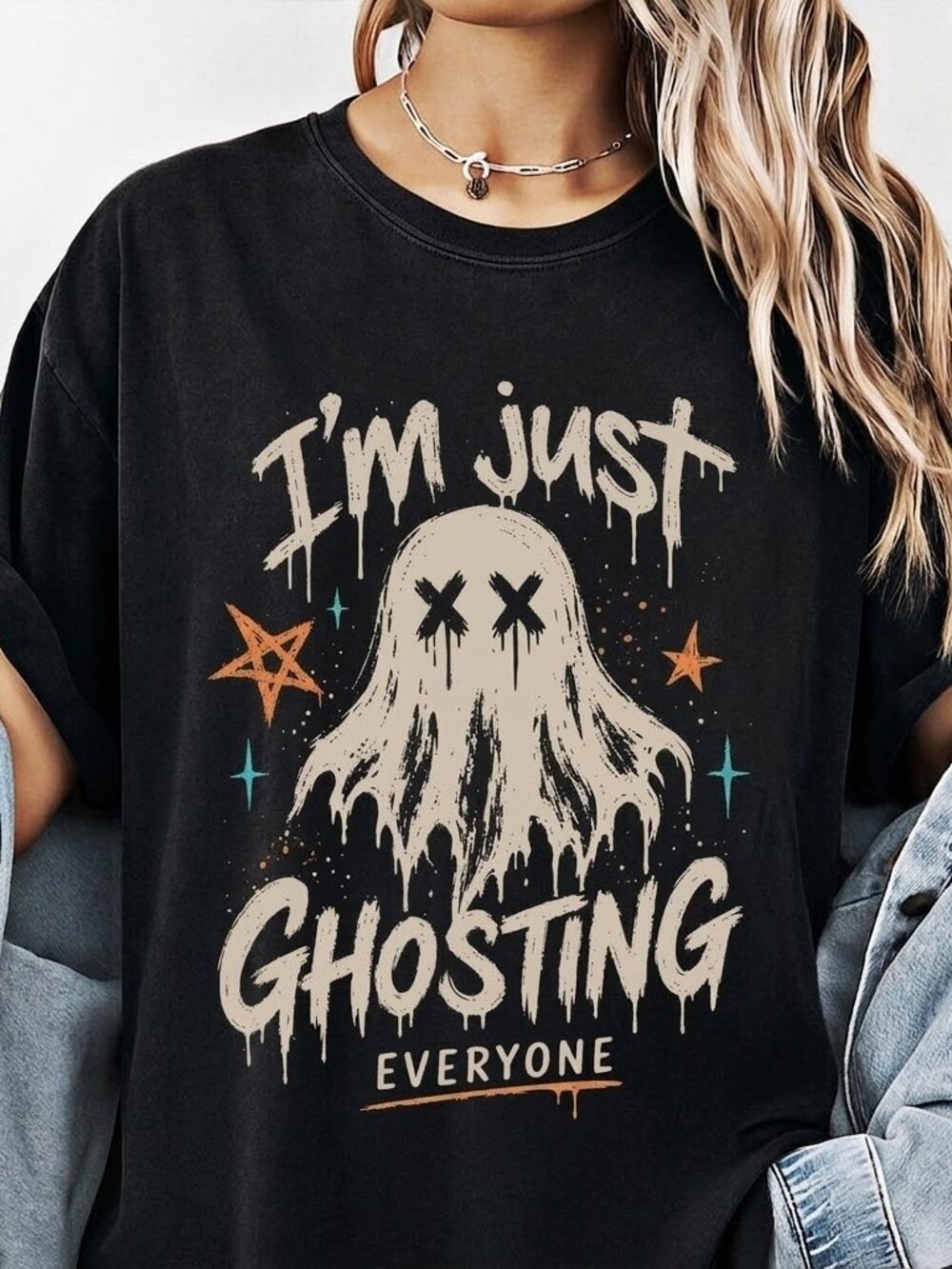 Funny Ghosting Everyone Halloween Graphic Tee, Sarcastic Ghost Shirt